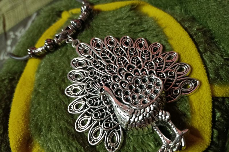 Oxidised Silver Long Necklace