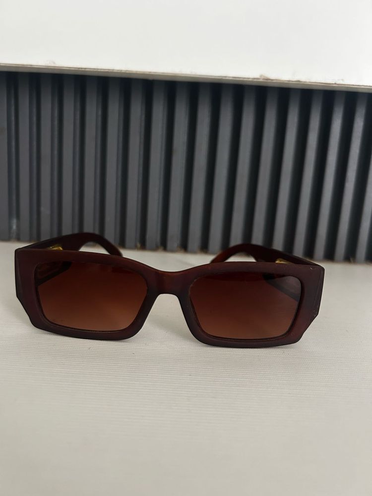 Stylish Brown Rectangular Sunglasses