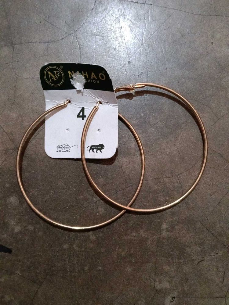 Large Rose Gold Hoop Earrings