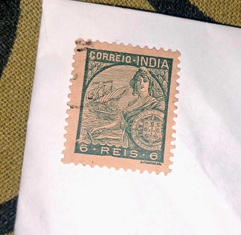 PORTUGUESE INDIA 1933 SaoGabriel 6P OLD USED STAMp