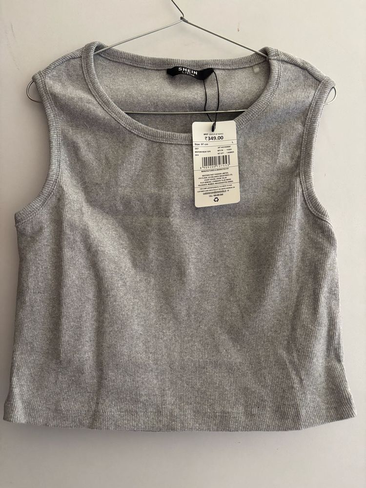 Shein Gray Sleeveless Top