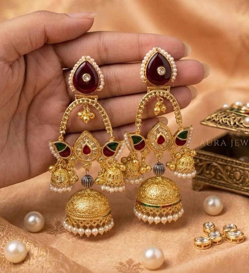 Rajwada Style Jhumkas