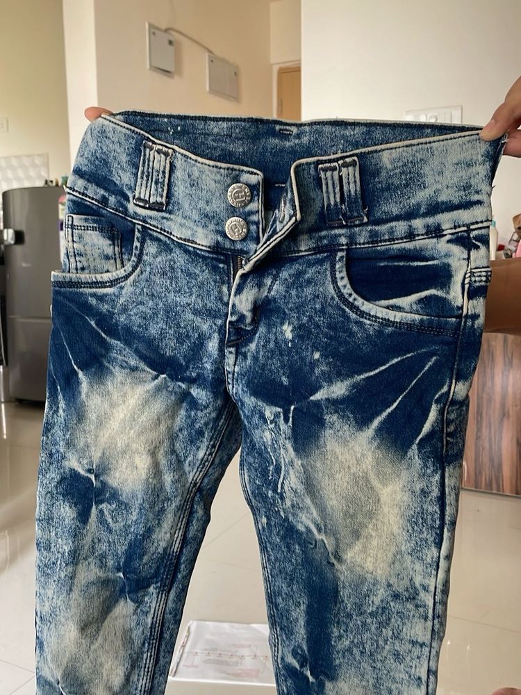 Acid Wash Denim Jeans