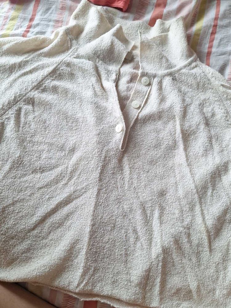 Cozy Cream Textured Top