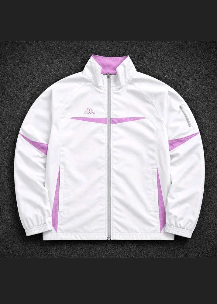 Kappa White &amp; Purple Track Jacket