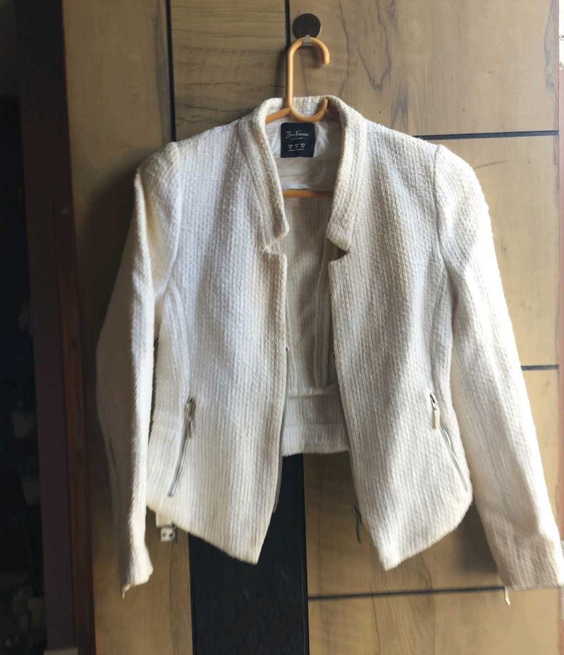 Zara Original imported stylish cream textured jack