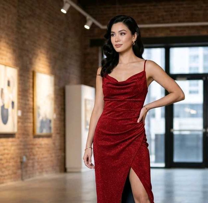 Sparkling Red Ethnic Gown