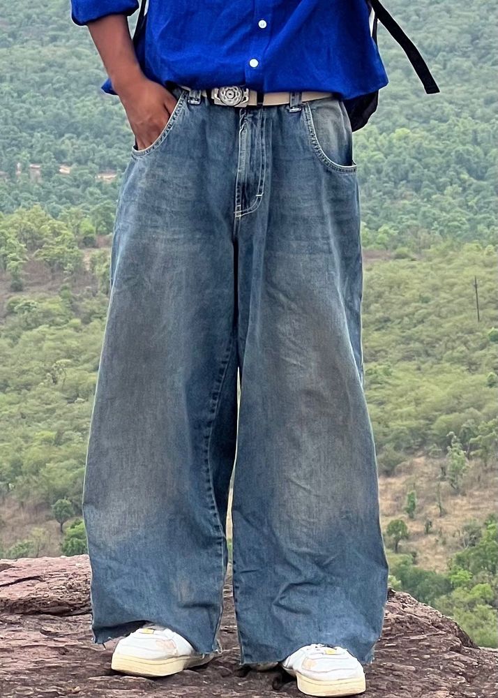 Wide Leg Denim Jeans