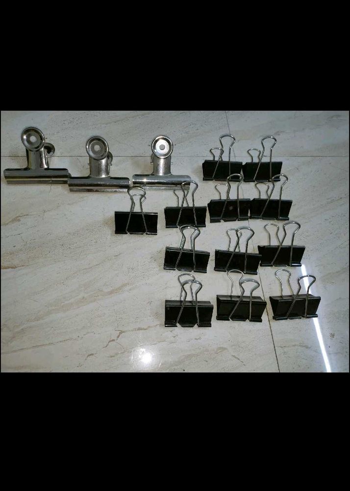 SET OF 15 Binder Clips Assortment