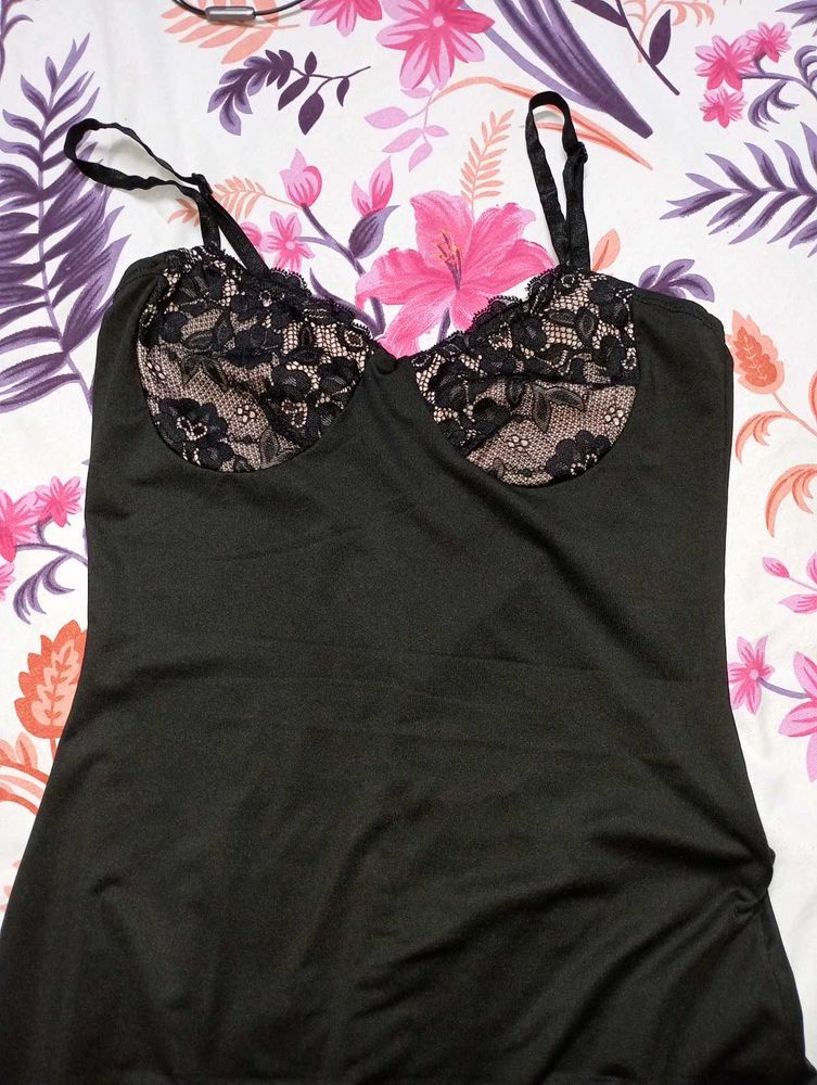 Elegant Black Lace Camisole Dress 👗✨