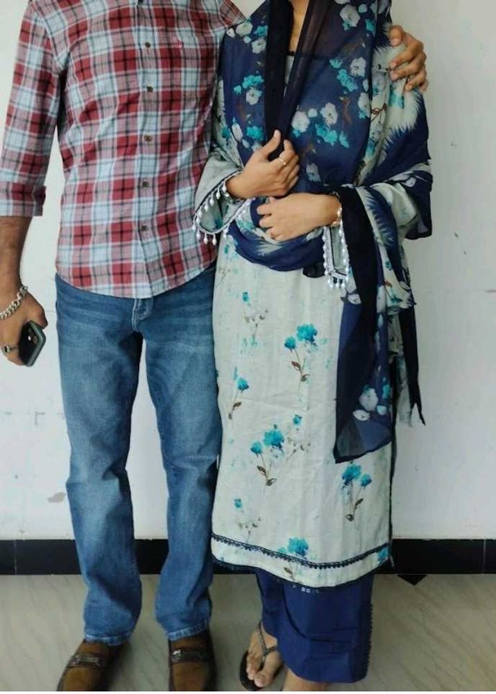 Floral Print Kurta Set with Dupatta