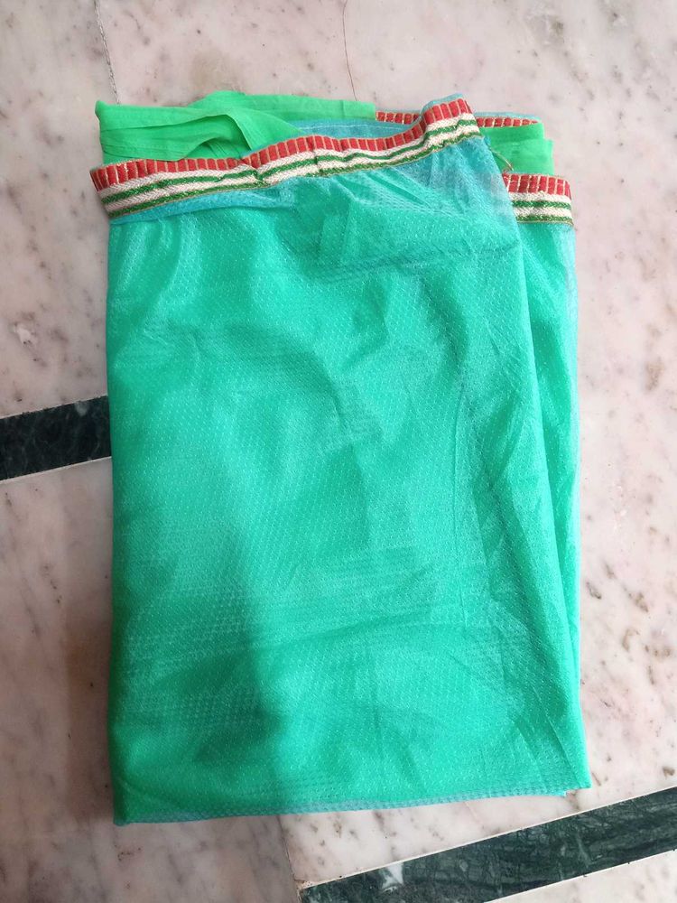 Green Dupatta with Border