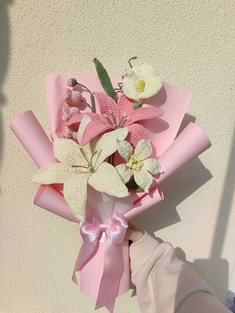 Handmade Knitted Flower Bouquet