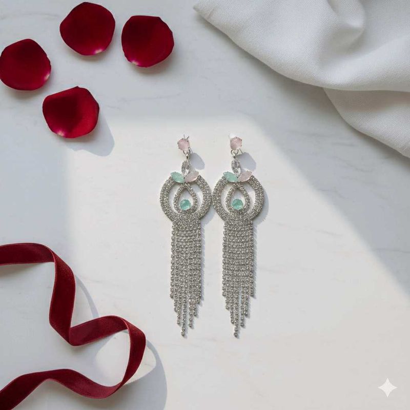 Sparkling Tassel Drop Earrings