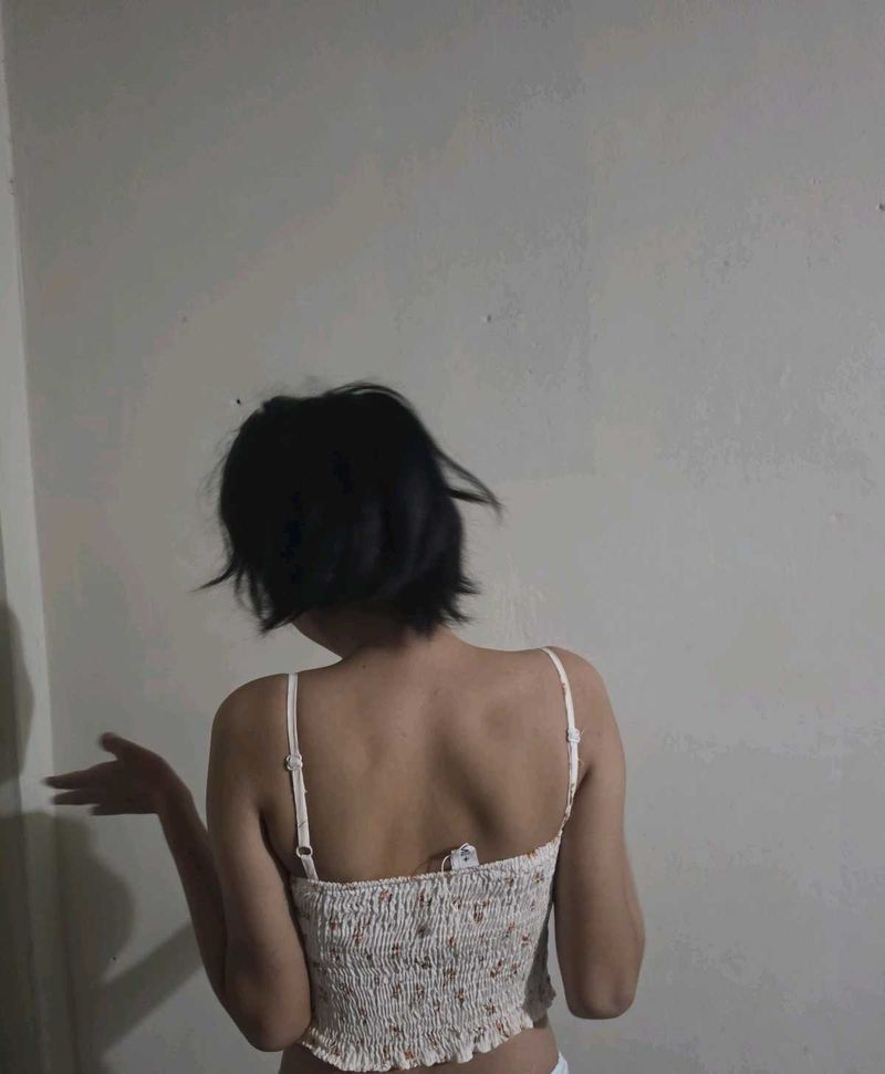 Floral Smocked Crop Top