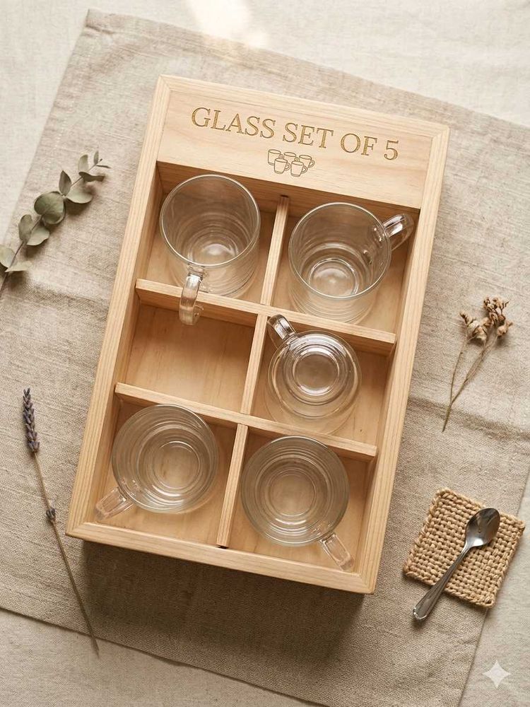 🍷 Luxury Glass For Coffee Set Of 5! Sale