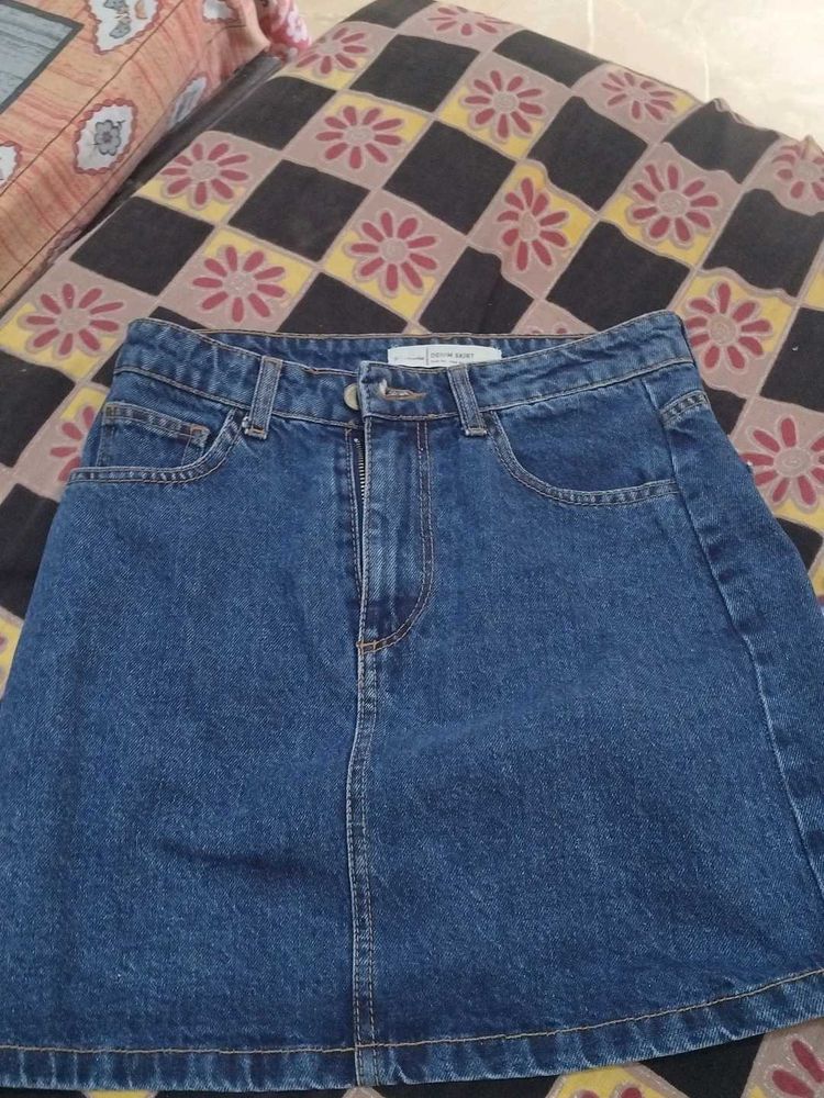 Denim Mini Skirt