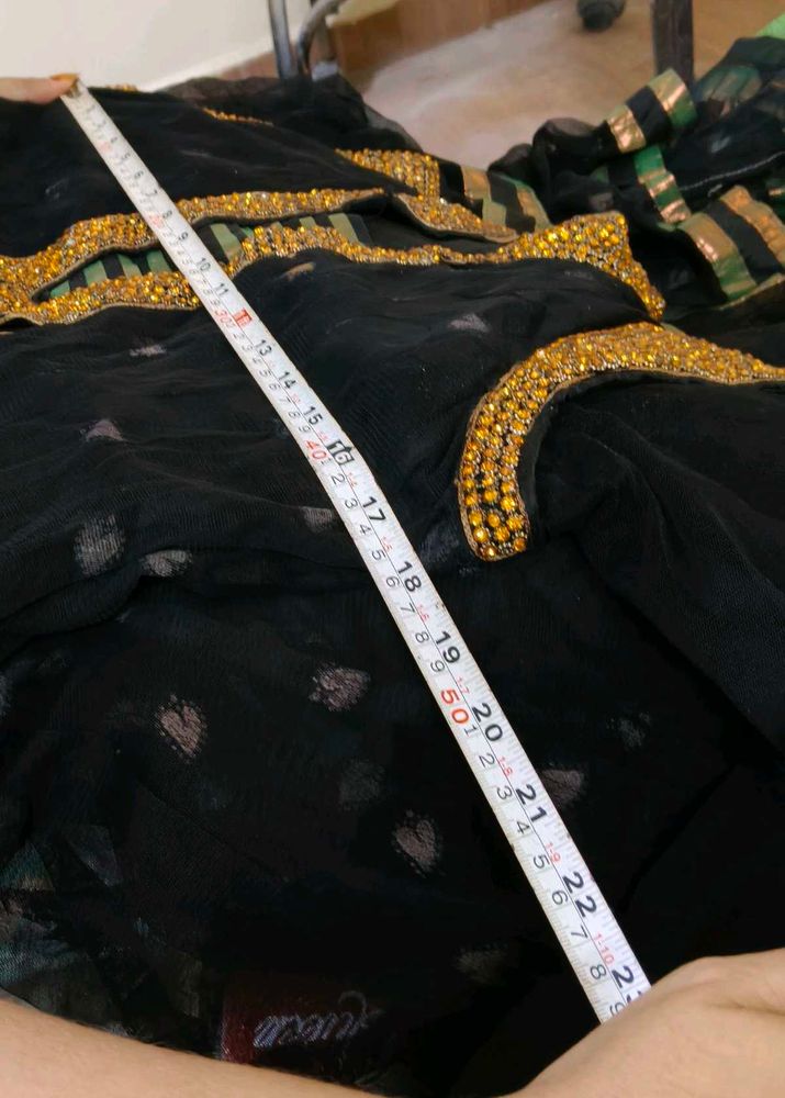 Elegant Black frock chudidar