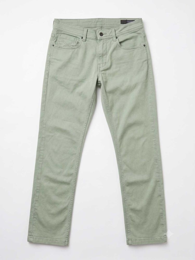 Men's Light Green Denim Jeans