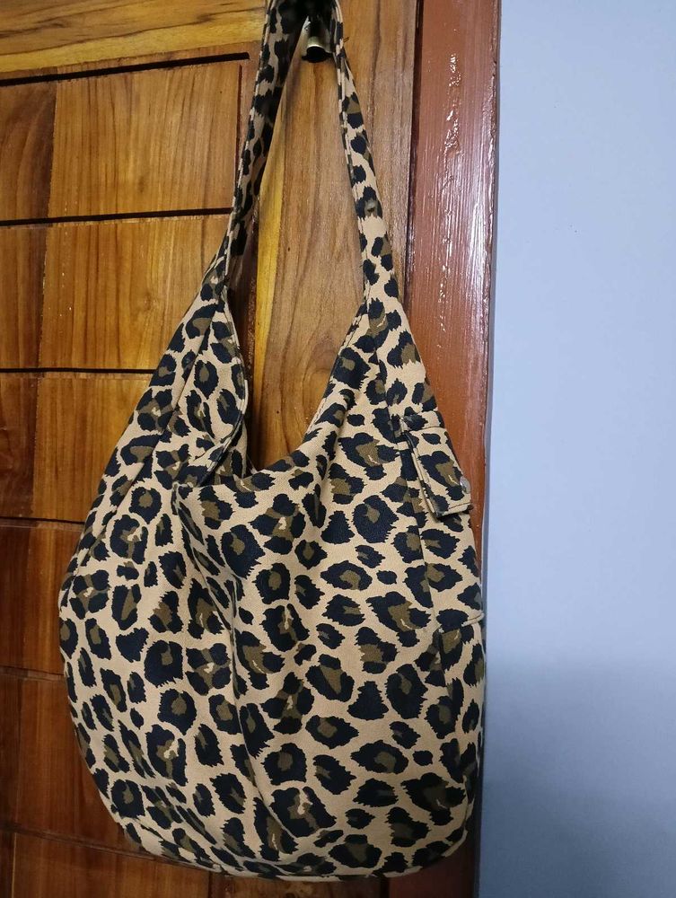 Leopard Print Hobo Bag