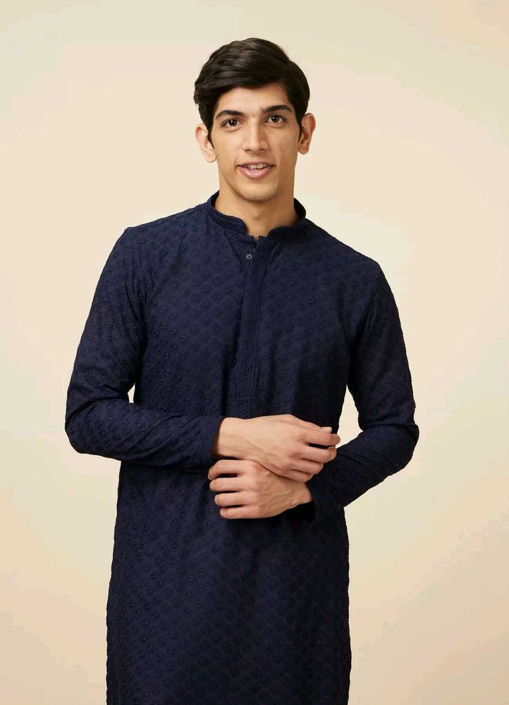 Men's Navy Blue Kurta