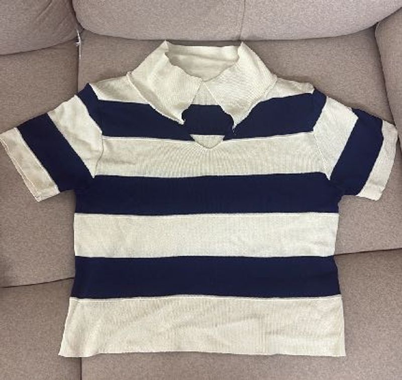 Striped Rugby Style T-Shirt