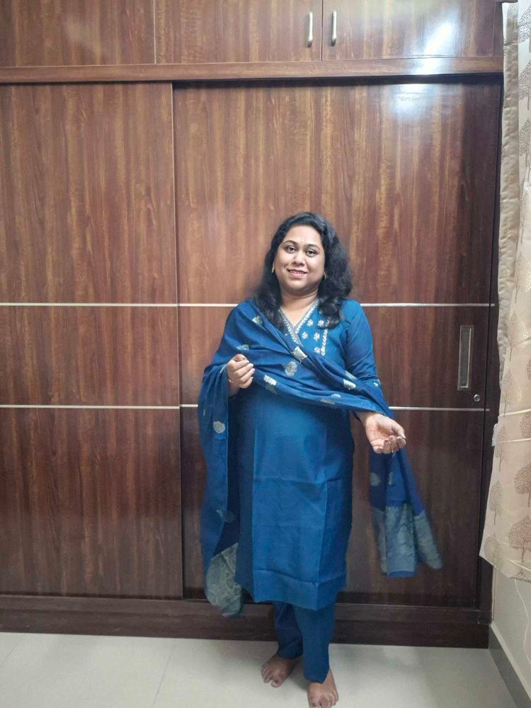 Elegant Blue Kurta Set with Dupatta