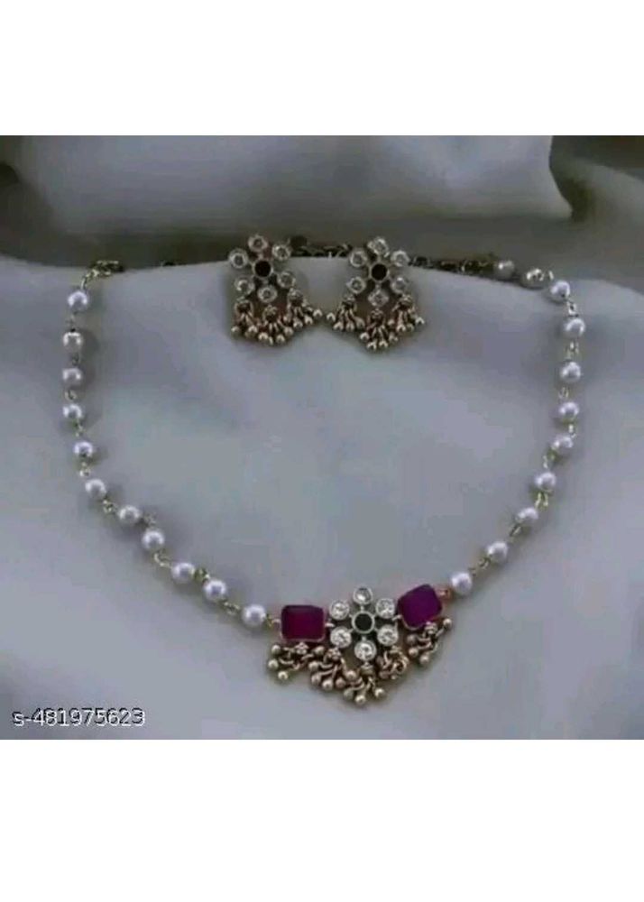 Elegant Pearl Necklace with Earrings combo of 2