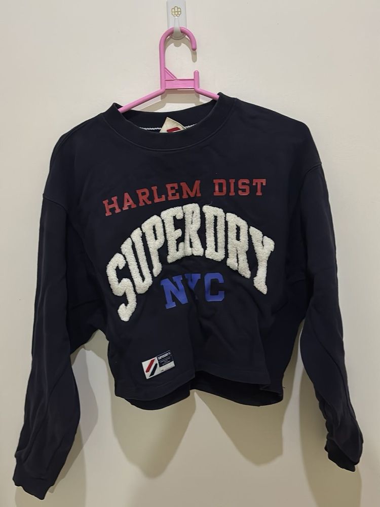 Superdry Harlem Dist NYC Cropped Sweatshirt