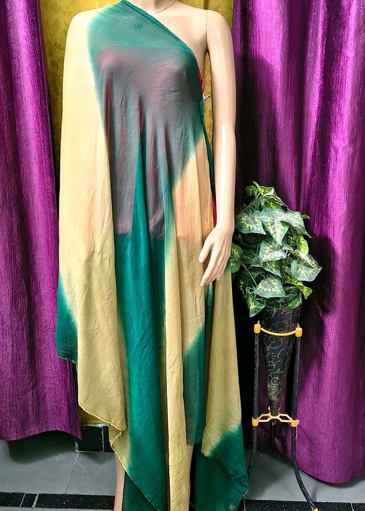 Bohemian Tie-Dye Contrast Dupatta unique piece
