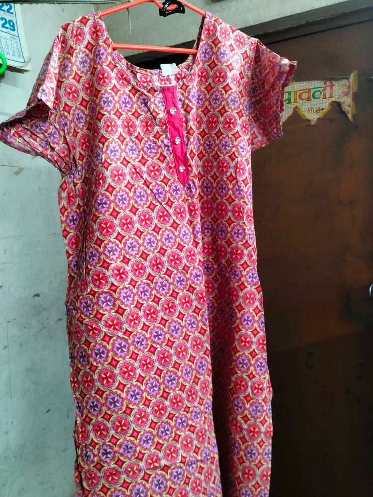 Comfortable Printed kurta and leggins.