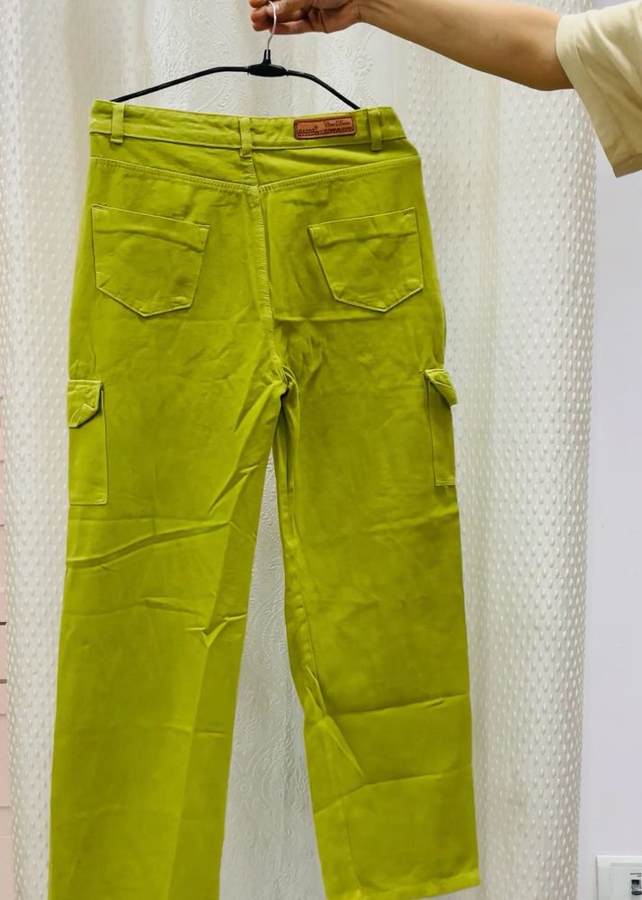 Bright Lime Green Cargo Pants