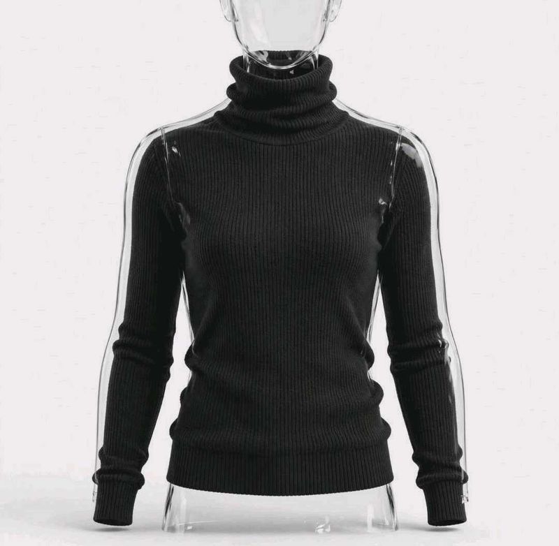 Chic Basic Ribbed Turtleneck Sweater