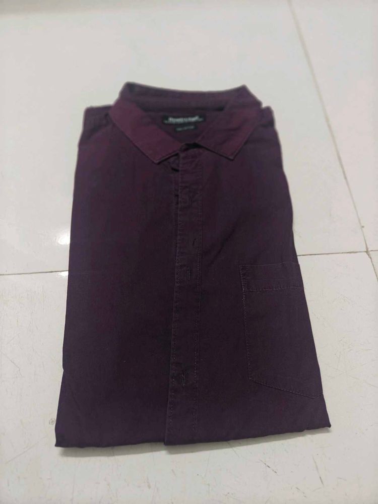 Men's Casual Purple Shirt