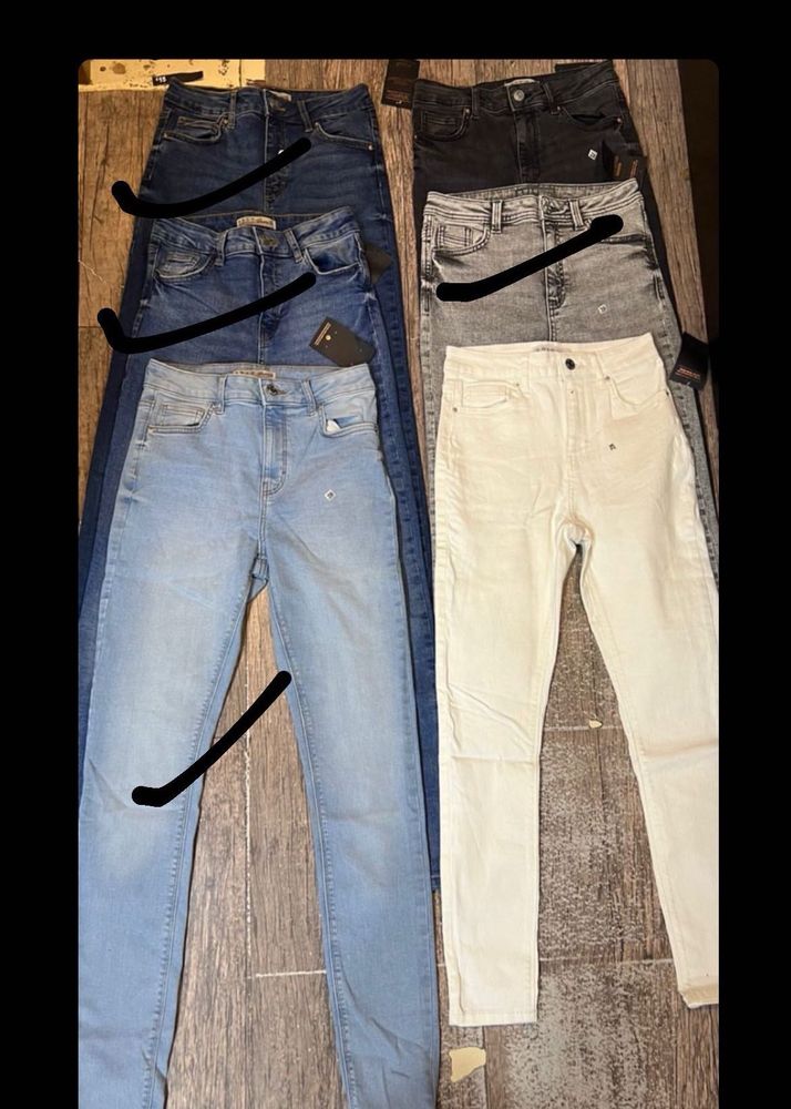 Black Skinny High Rise Waist Fit Jeans Denim
