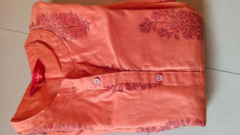 Formal Straight Orange Kurti