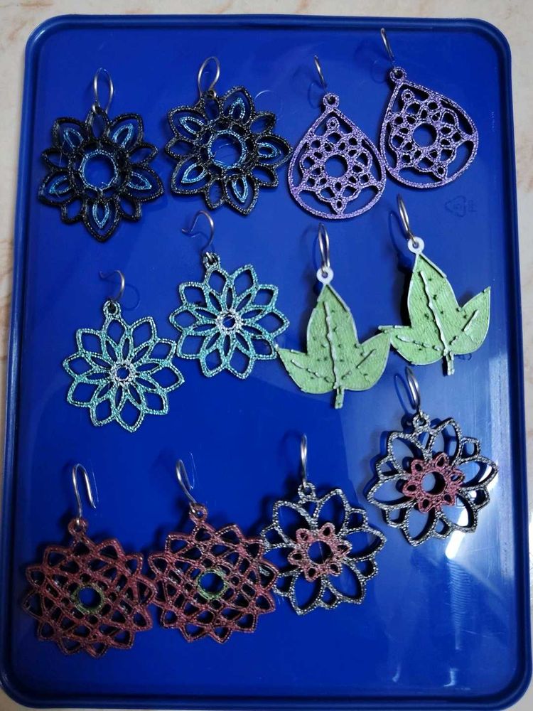 Mandala art Earrings - Set of 6 Pairs