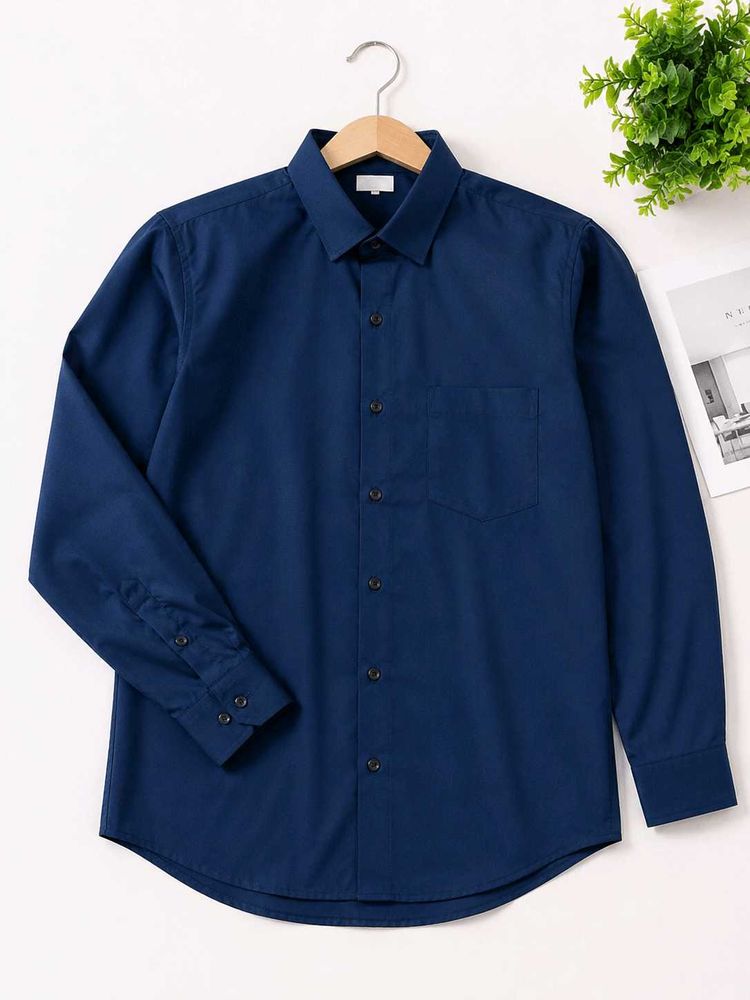 Women's Classic Blue Long Sleeve Shirt