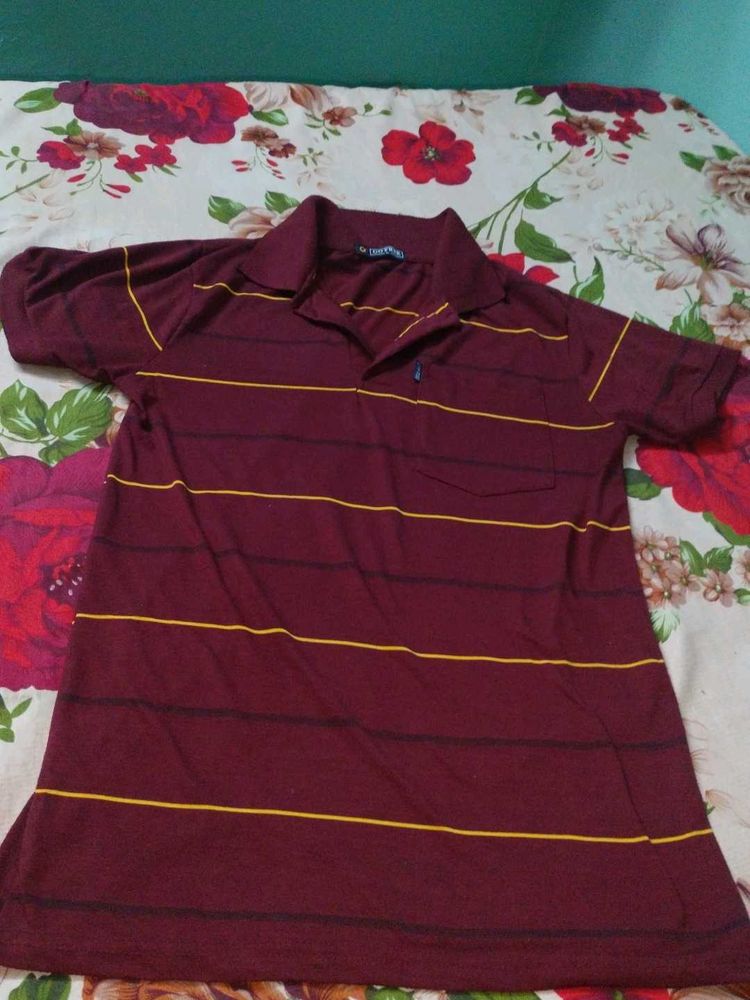 Men's Striped Polo T-Shirts (Set of 4