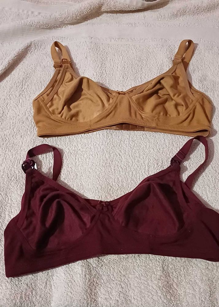 Pack of 2 Breathable Cotton Feeding Bra for Women