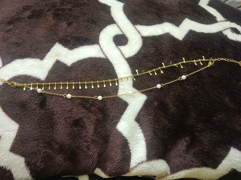 Delicate Layered Anklet with Pearls