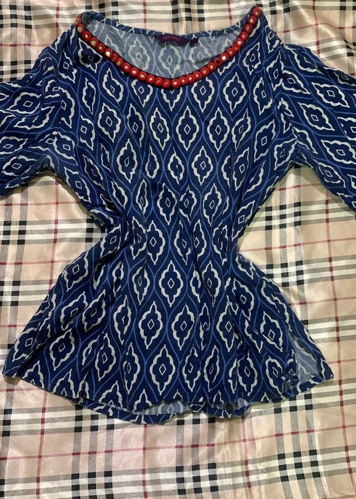 Blue Short Top