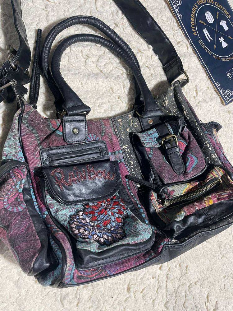 Y2K Boho Chic Embroidered Satchel