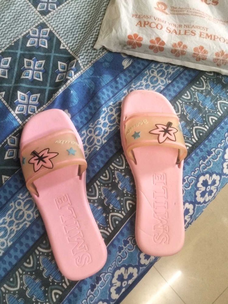 Cute Pink Smile Flip Flops, slipper