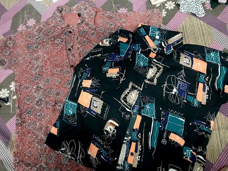 Retro Button-Up Shirts - Set of 2