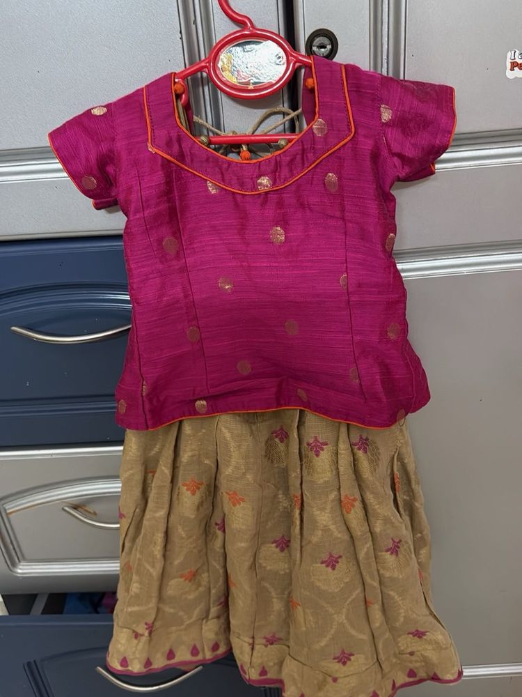 Traditional Chanderi Cotton Indian Girls' Outfit