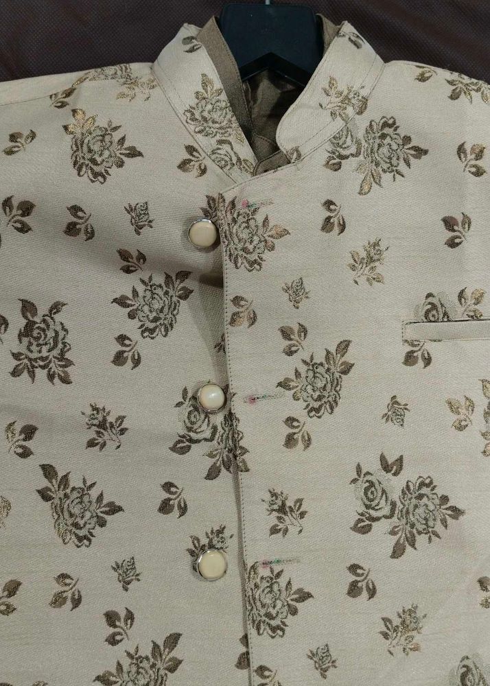 kid's Floral Print Nehru Jacket