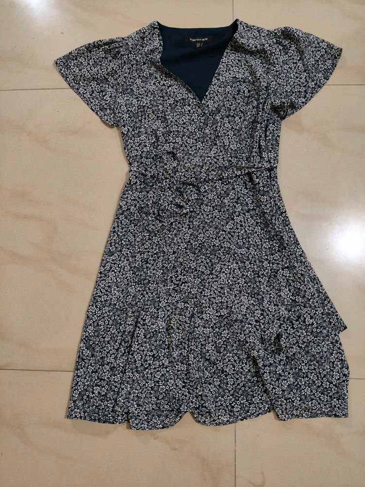 Floral Print Wrap Dress