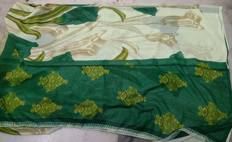 Elegant Floral Print Saree