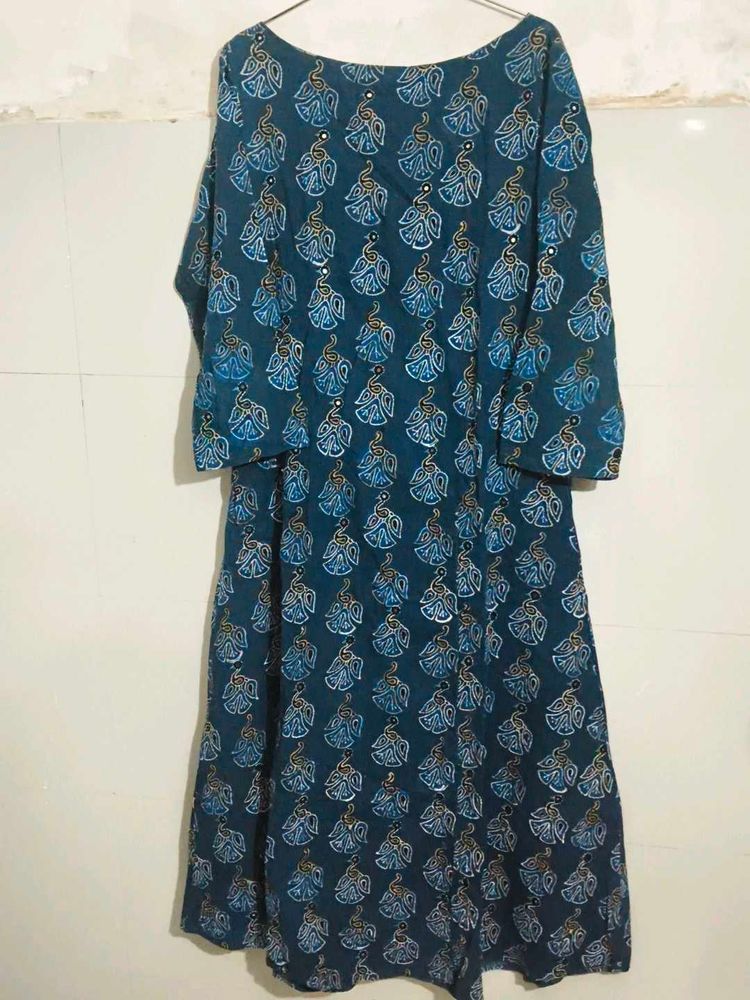 Beautiful Teal Printed Kurta